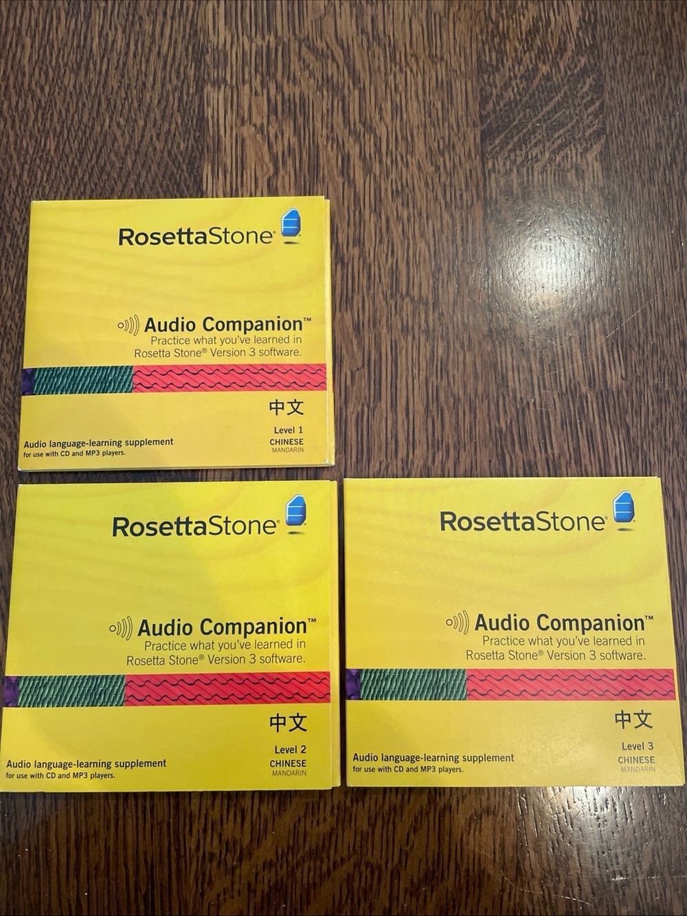Rosetta Stone Chinese Mandarin Level 1-3 Audio Companion Use w/CD & MP3 Player